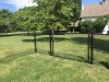 4' tall black vinyl coated chain link with 5' wide gate