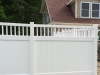 6' White Vinyl Privacy with Picket Accent