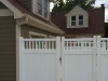 6' White Vinyl Privacy with Picket Accent Gate