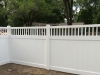 6' White Vinyl Privacy with Picket Accent